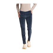 Velvet Slim Fit Chino Broek Mason's , Blue , Dames