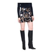 Juweel Patroon Wikkel Mini Rok Silvian Heach , Black , Dames