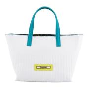 Kim Embossed Leren Tas Outlet Prijs Braccialini , White , Dames