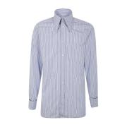 Lichtblauwe Lange Mouwen Shirt Maison Margiela , Blue , Heren