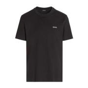 Zwarte Logo Print T-shirts en Polos Ermenegildo Zegna , Black , Heren