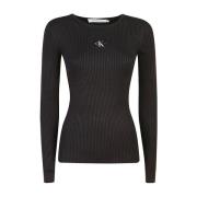 Zwarte Sweaters Collectie Calvin Klein Jeans , Black , Dames