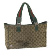 Pre-owned Canvas totes Gucci Vintage , Brown , Dames