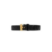 Leren riem Bottega Veneta , Black , Dames