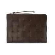 ‘Pouch Large’ leren handtas Bottega Veneta , Brown , Heren