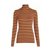 Gestreepte Rollneck Top Mimmi Stijl King Louie , Multicolor , Dames