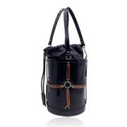 Pre-owned Leather totes Gucci Vintage , Black , Dames