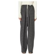 Oversized Wool Trousers Plan C , Black , Dames