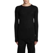 Zwarte Cashmere Biker Level Ronde Hals Trui Rick Owens , Black , Heren