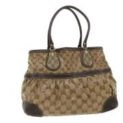 Pre-owned Canvas totes Gucci Vintage , Beige , Dames