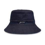 Denim bucket hat Ganni , Blue , Dames