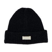 Geribbelde Wol Beanie Muts Autry , Black , Heren