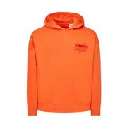 Hoodie met Stijl Diadora , Orange , Heren