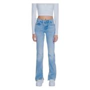 Blauwe Rits Knopen Jeans Herfst/Winter Vrouwen Guess , Blue , Dames