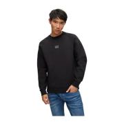 Sweatshirt met ronde hals Hugo Boss , Black , Heren