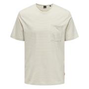 Regular Fit T-shirt Only & Sons , Beige , Heren