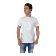 Korte Mouw T-shirt Trussardi , White , Heren