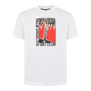 Ski Club T-Shirt Wit Palm Angels , White , Heren