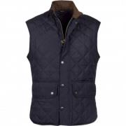 Gewatteerd Mouwloos Vest Marineblauw Fluweel Kraag Barbour , Blue , He...