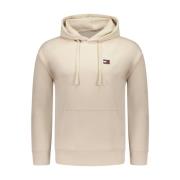 Beige Katoenen Hoodie 31 Collectie Tommy Hilfiger , Beige , Heren