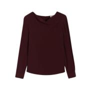 Lange Mouw Blouse Trussardi , Purple , Dames