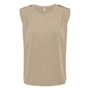 Gratis Tanktop Only , Beige , Dames