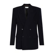 Wollen blazer Saint Laurent , Blue , Dames