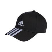 Zwarte baseballpet met 3 strepen Adidas , Black , Unisex