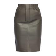 Leren rok Saint Laurent , Gray , Dames