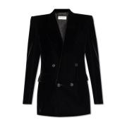 Fluwelen double-breasted blazer Saint Laurent , Black , Dames