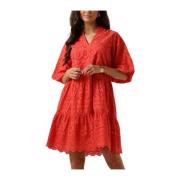 Dames Jurken Nv-donna Dress Broderie Anglaise Dress Notre-v , Red , Da...