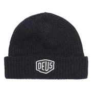 Shield Beanie Wool Cap Deus Ex Machina , Black , Heren