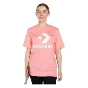 Stand Fit Logo Star Chevron T-shirt Converse , Pink , Dames