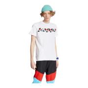 Korte Mouw T-shirt Kappa , White , Heren