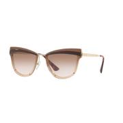 Cat Eye Zonnebril UV Filter Metaal Prada , Beige , Dames