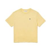 6XP T-Shirts Lacoste , Yellow , Dames