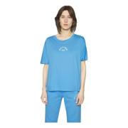 Ontspannen Grafische C-Nk Tee Tommy Hilfiger , Blue , Dames