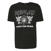 T-shirt Replay , Black , Heren