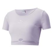 Klassieke Geribbelde T-shirt Puma , Purple , Dames