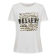 Elif T-shirt Only , White , Dames