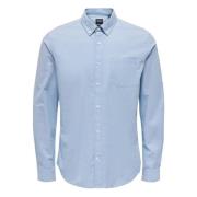 Slim Shirt Shirt Only & Sons , Blue , Heren