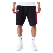 NBA Chicago Bulls Mesh Panel Oversized Shorts New Era , Black , Heren