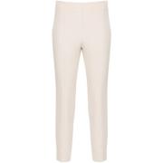 Slim Fit Logo Tailleband Broek Peserico , Beige , Dames