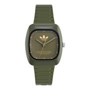 Retro Wave Two Groene Horloge Adidas , Green , Dames