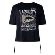 Wilde T-shirt Pepe Jeans , Black , Dames