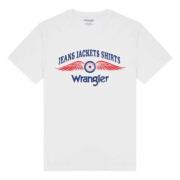 T-shirt Wrangler , White , Heren