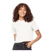 Korte Mouw T-shirt Champion , White , Dames