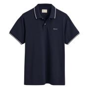 Regular Fit Short Sleeve Polo Gant , Blue , Heren