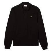 Lange Mouw Polo Lacoste , Black , Heren