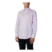 Lange Mouw Knoopshirt Lila Katoen Liu Jo , Purple , Heren